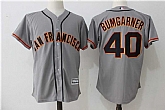 San Francisco Giants #40 Madison Bumgarner Gray Alternate New Cool Base Jersey,baseball caps,new era cap wholesale,wholesale hats